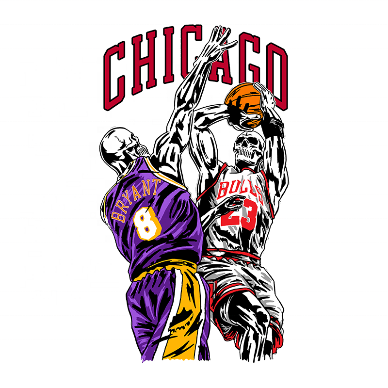 Hot new design dtf heat transfer clothing sticker nba dtf transfers Die Cut Vinyl Sticker