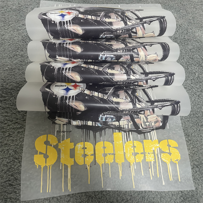 Factory wholesale customization dtf sticker transfer logo vinyl transfer sticker for t shirts