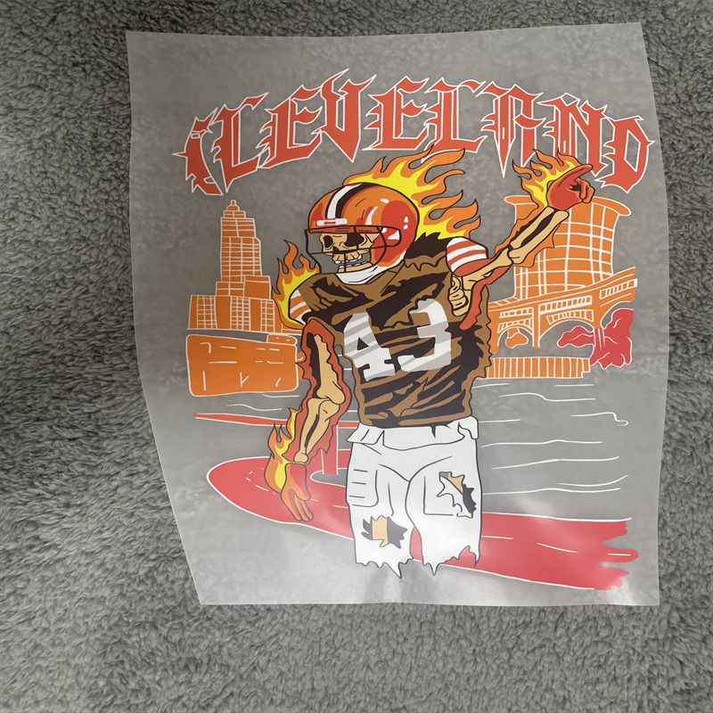 Factory wholesale customization dtf sticker transfer logo vinyl transfer sticker for t shirts