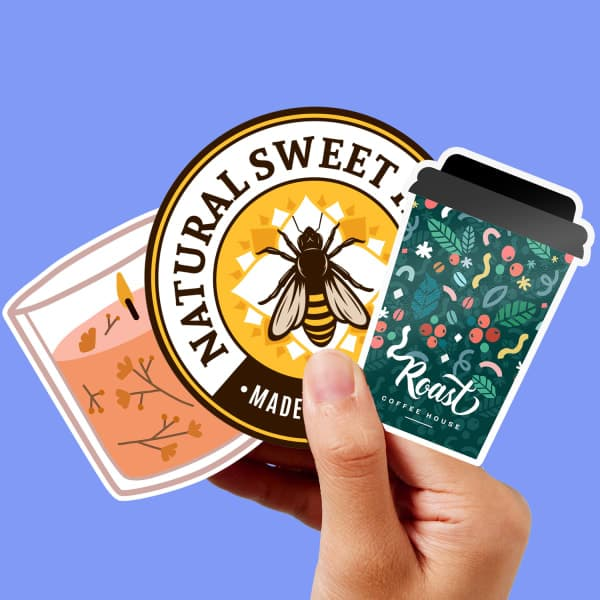 Custom Adhesive Logo Lebel Vinyl Die Cut UV Resistance Waterproof Adhesive Vinyl Stickers Individual Die Cut Label for Promotion