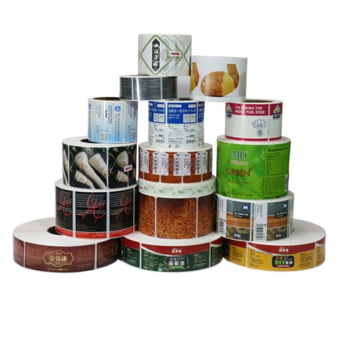 Self-adhesive sticker paper for offset printing semi gloss thermal paper jumbo roll materials