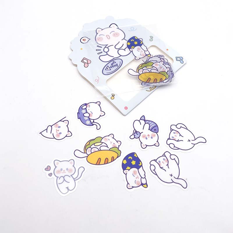 Personalized PVC Kawaii Anime Die Cut Stickers Custom Logo Vinyl Print Cut Sticker Pack for Home Decoration Office Promotion