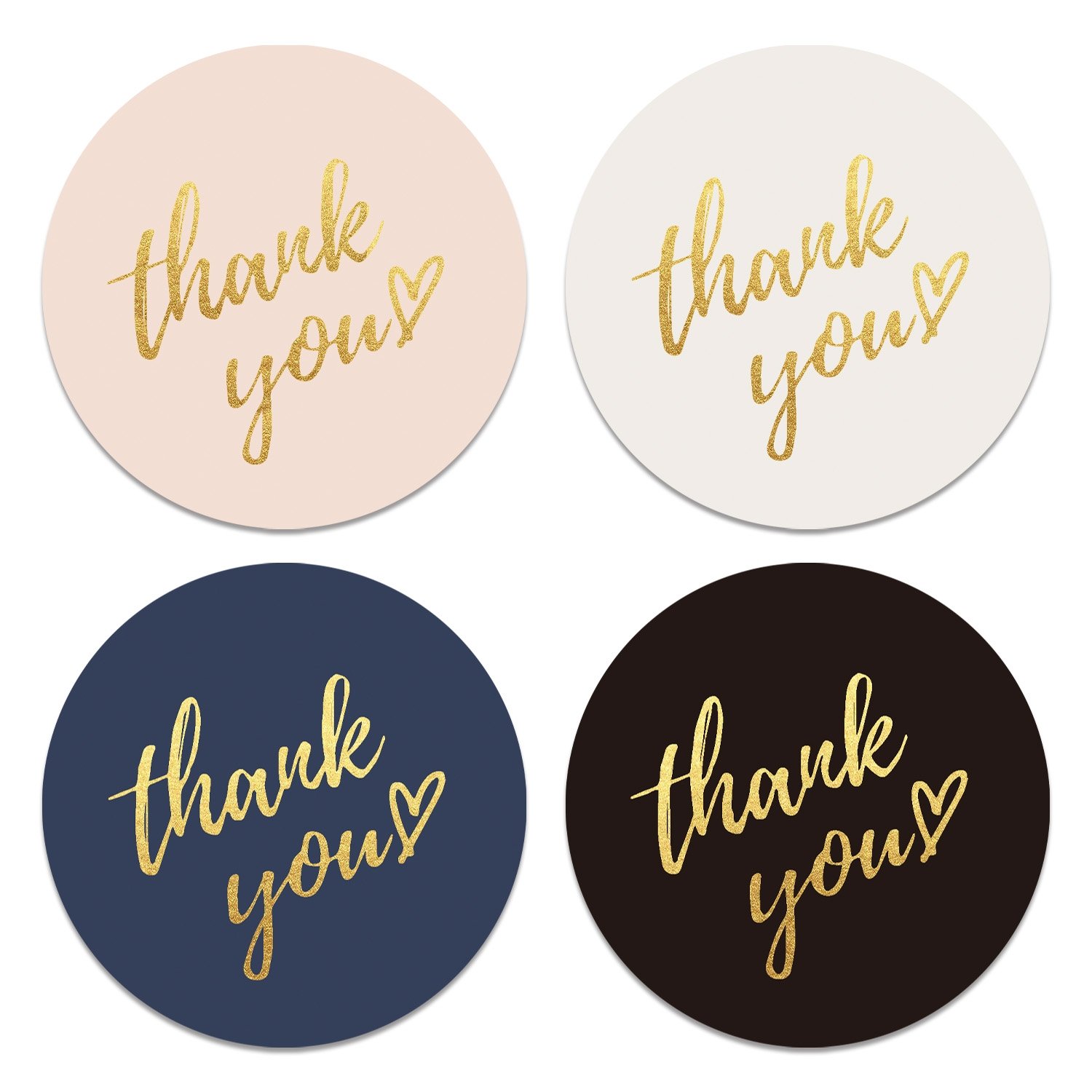 Custom Logo Adhesive Thankyou Round Sticker Roll Holographic Thank You Stickers for Small Business 2 or 1.5 Inch