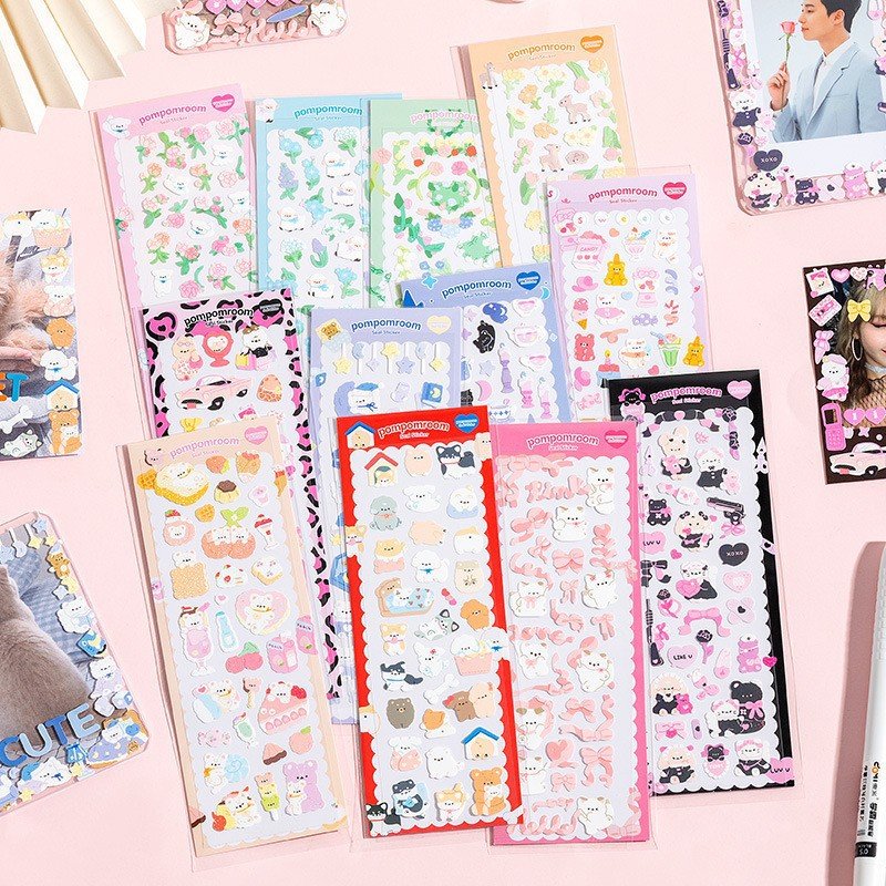 PVC Self-adhesive Waterproof stickers Special-shaped Decorative Custom sticker Sheet Kiss Cut