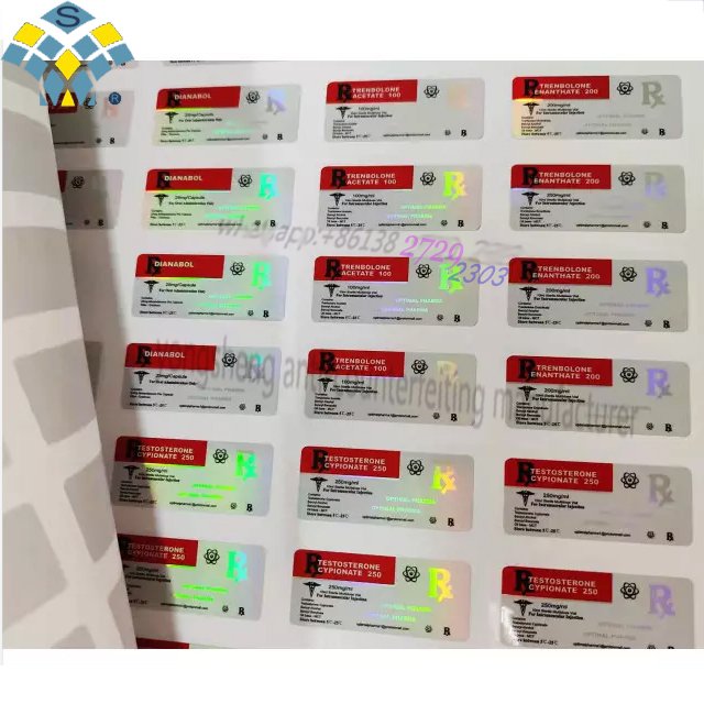 2023 new design printed holographic color covering scratch-off layer secure hologram sticker
