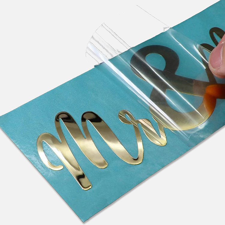 Waterproof metal stickers heat transfer sticker gold foil 3D UV stickers