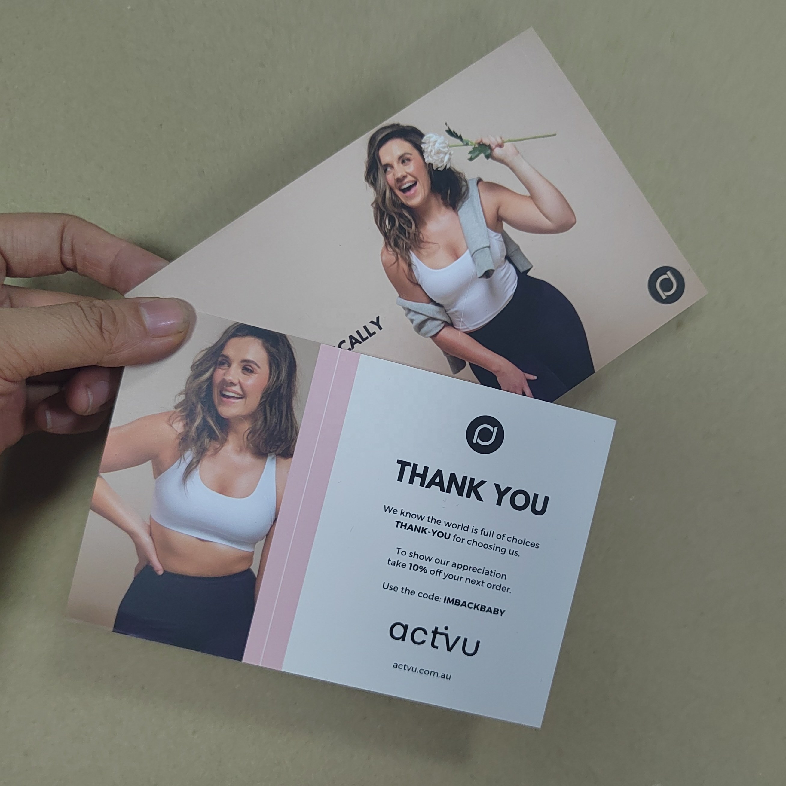 custom logo thank you card paper luxury plastic pvc business cards package