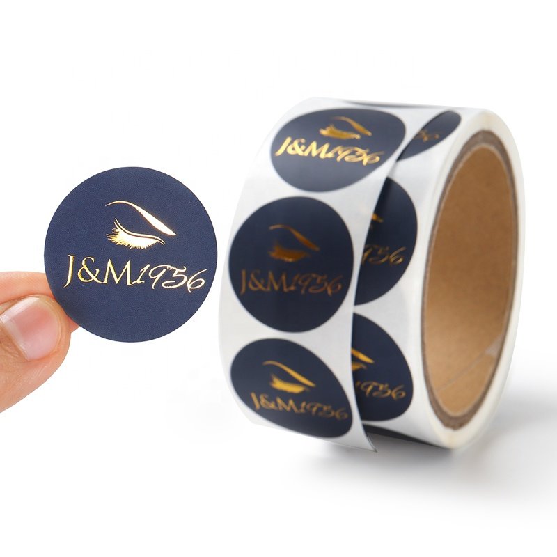 Private Design Product Labels Maker Self Adhesive Vinyl Round Waterproof sticker Roll Paper Custom Printing Logo Label stickers