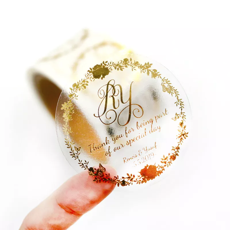 Custom Waterproof Sticker Clear Transparent Plastic Printing Label Stickers