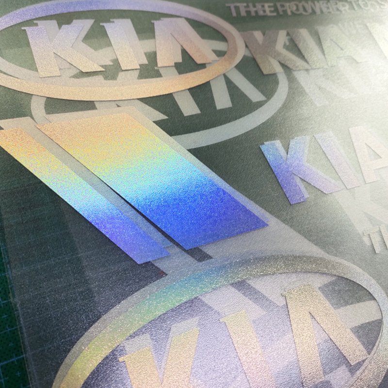 ETIE Design hot sell Anti-Counterfeiting Adhesive Holographic Laser Label PVC Vinyl Holographic Decal Transfer Sticker Car