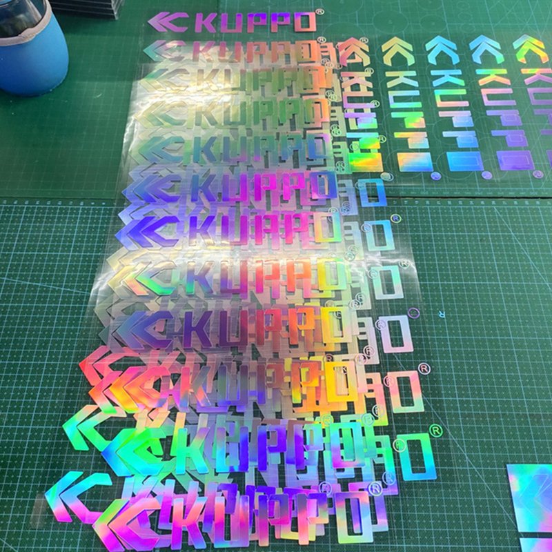 ETIE Design hot sell Anti-Counterfeiting Adhesive Holographic Laser Label PVC Vinyl Holographic Decal Transfer Sticker Car