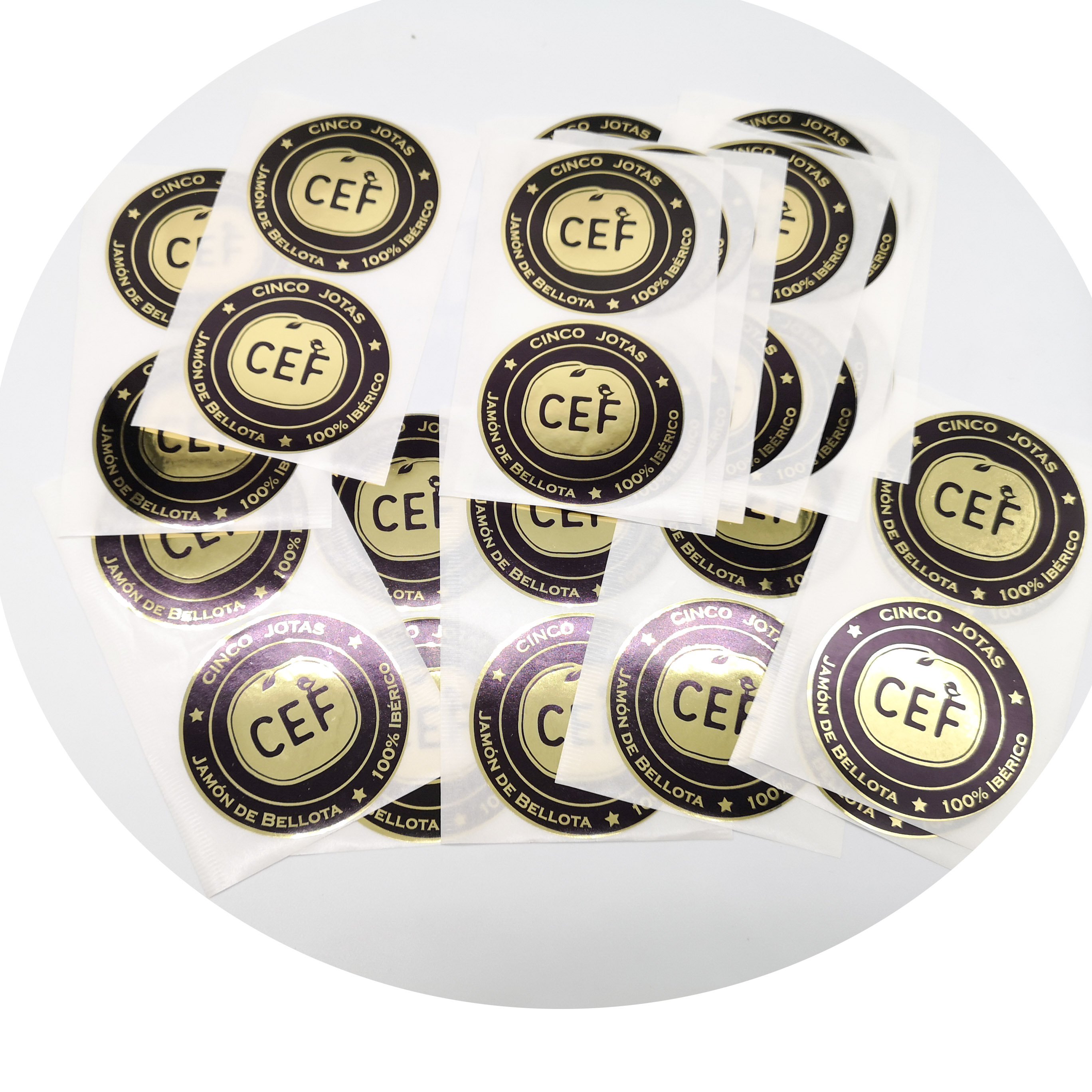 Customized printed food labels waterproof stickers adhesive waterproof customized sticker label