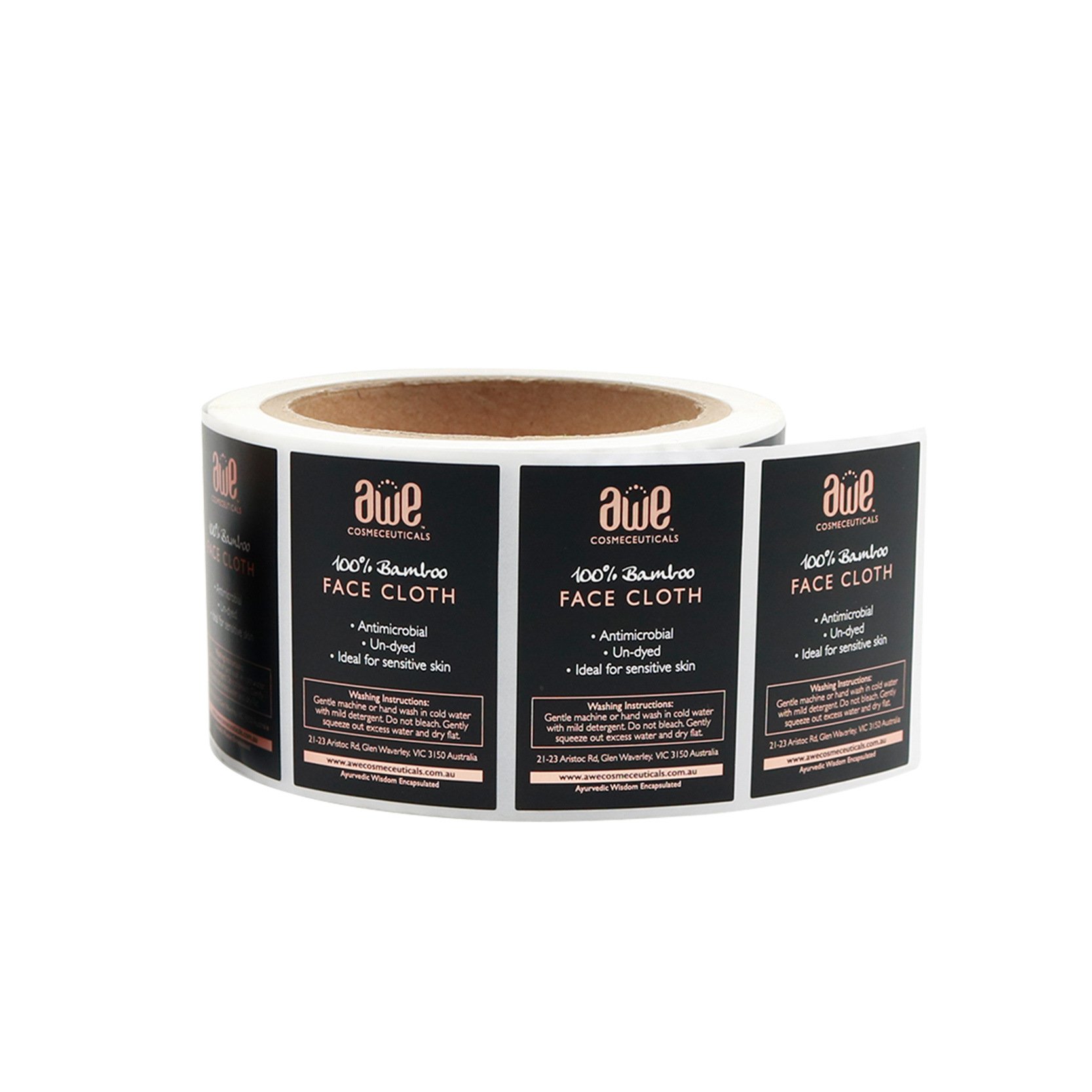 Customized High Quality Luxury White Waterproof Roll Sticker Label Small Custom Logo for Bottle Packaging Printing Services