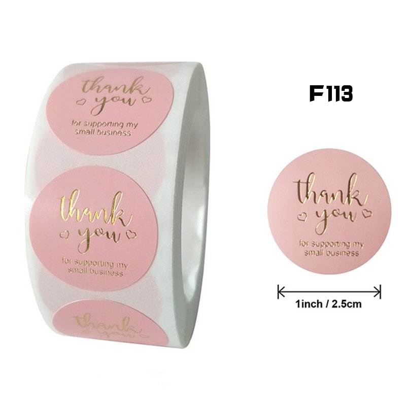 Custom Waterproof Round Printing Logo quality printed thank you label round packaging stickers label