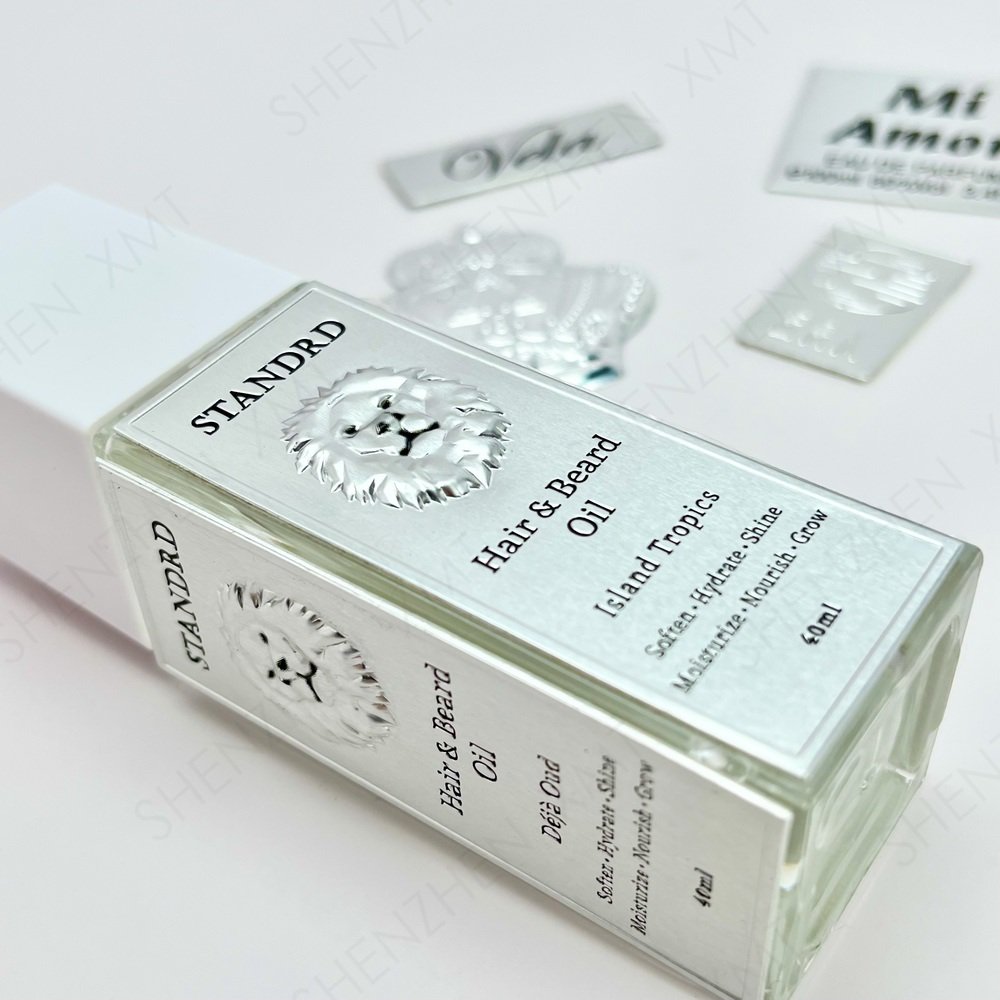 Self Adhesive Customized Metal Logo Sticker Printing Clear Gold Foil Stickers