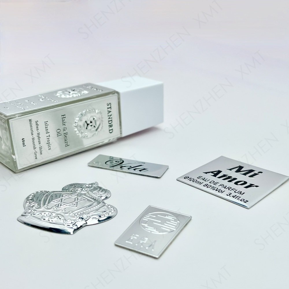 Self Adhesive Customized Metal Logo Sticker Printing Clear Gold Foil Stickers