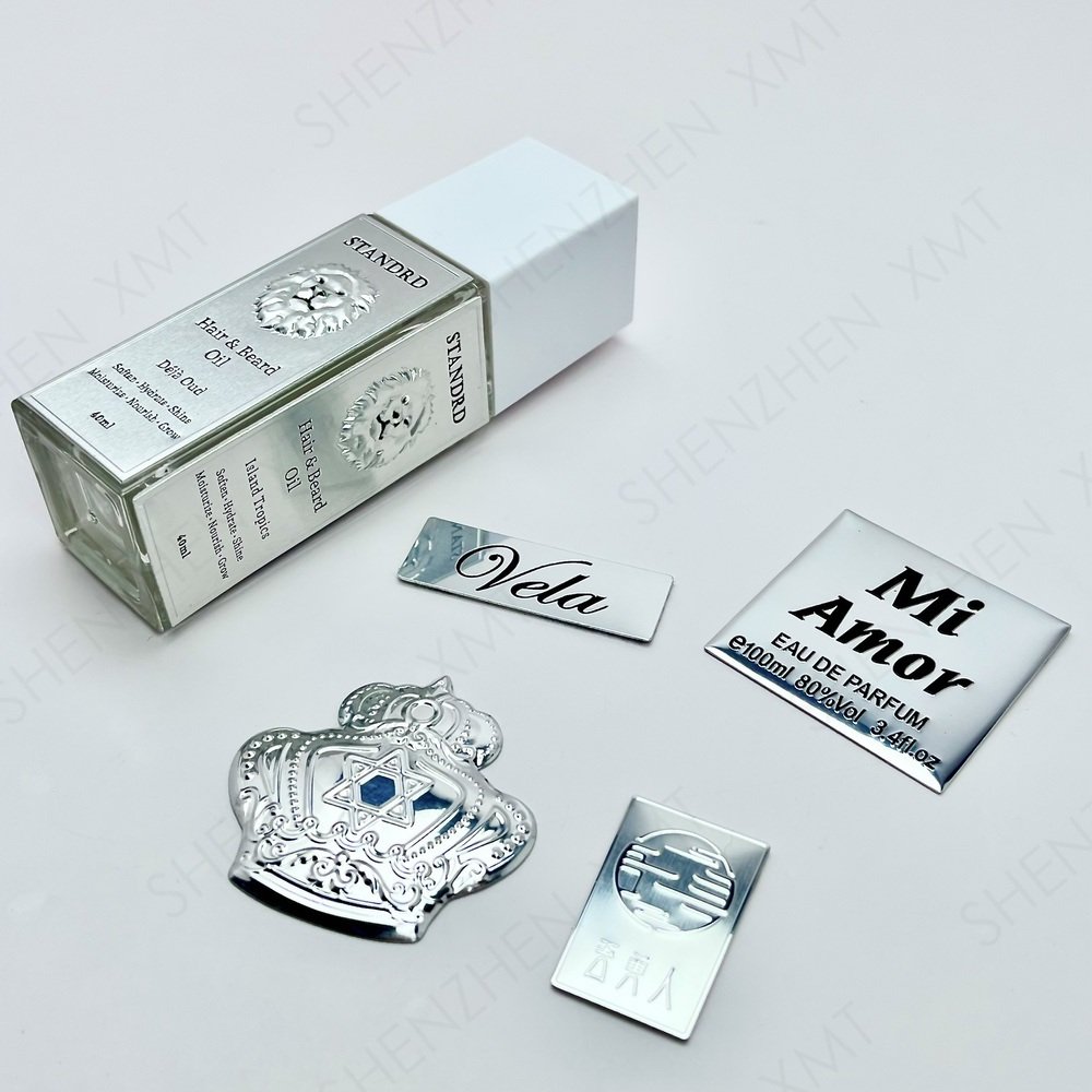 Self Adhesive Customized Metal Logo Sticker Printing Clear Gold Foil Stickers