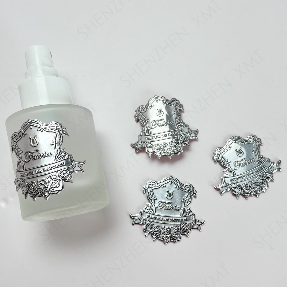 Self Adhesive Customized Metal Logo Sticker Printing Clear Gold Foil Stickers