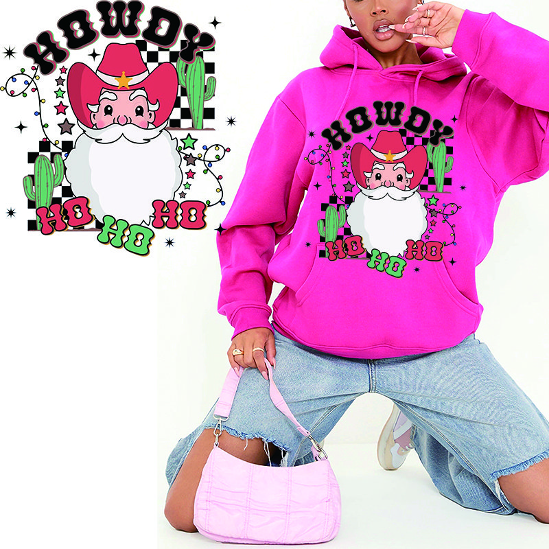 Professional Factory Custom Screen Printed Dtf Heat Transfer Vinyl Christmas Designs Logo Heat Press Sticker For Cloth