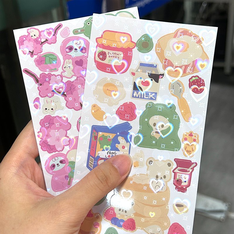 Hot Sale Self Adhesive Paper Kiss Cut Stickers Promotional Waterproof Custom Sticker Sheet