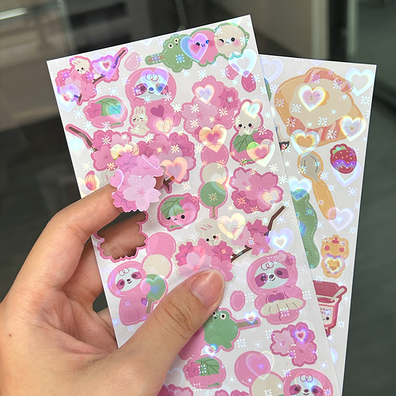 Hot Sale Self Adhesive Paper Kiss Cut Stickers Promotional Waterproof Custom Sticker Sheet
