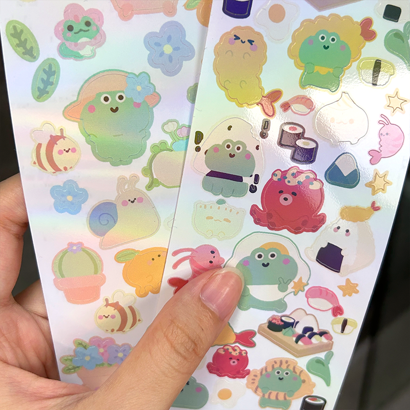 Hot Sale Self Adhesive Paper Kiss Cut Stickers Promotional Waterproof Custom Sticker Sheet