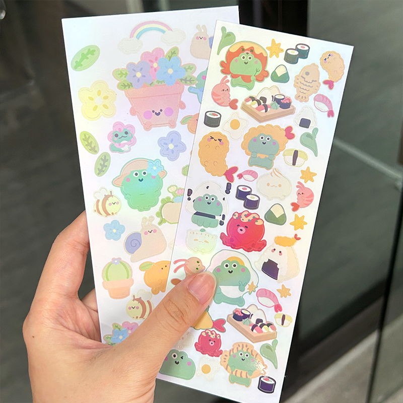 Hot Sale Self Adhesive Paper Kiss Cut Stickers Promotional Waterproof Custom Sticker Sheet