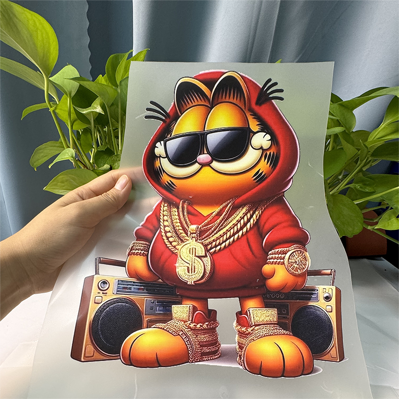 XinShi Custom high quality waterproof cartoon sticker screen printing transfer DTF heat transfer for clothing T-shirts