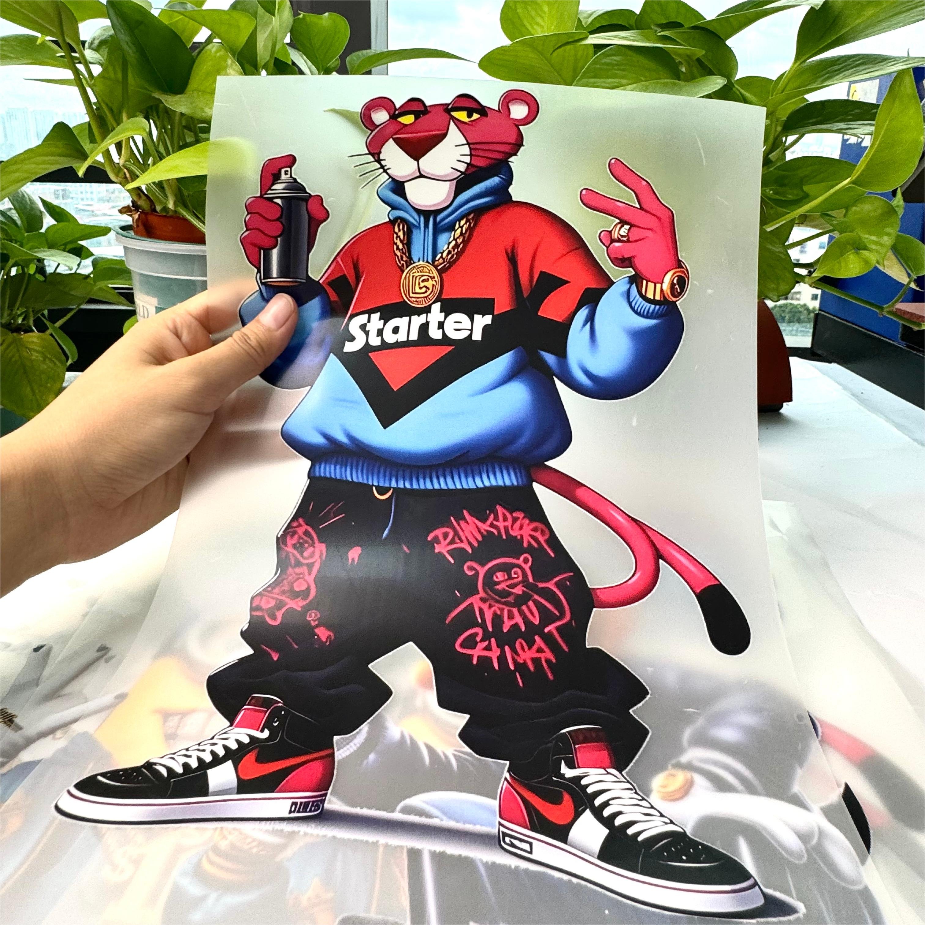 XinShi Custom high quality waterproof cartoon sticker screen printing transfer DTF heat transfer for clothing T-shirts