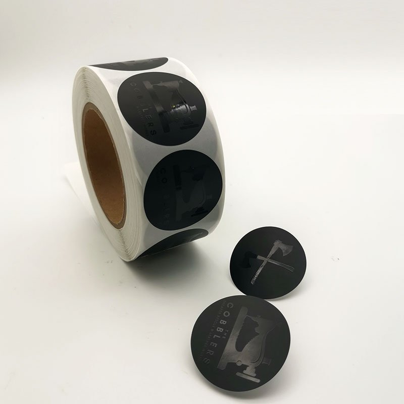 Custom Laser Holographic Printed Foil Embossed Vinyl Round Sticker Waterproof Labels Roll