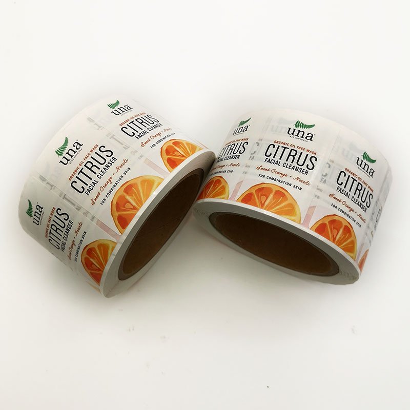 Custom Laser Holographic Printed Foil Embossed Vinyl Round Sticker Waterproof Labels Roll
