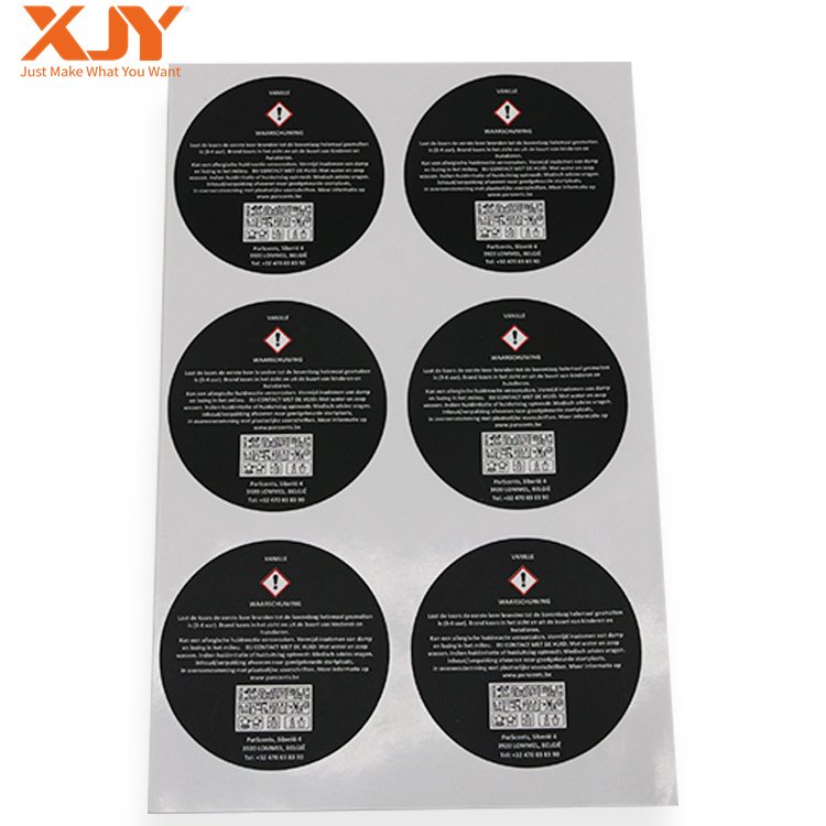 XJY Custom Logo Printing Roll Sticker Self-Adhesive Kraft Paper Labels Shipping Perfume Packaging Thank You Stickers