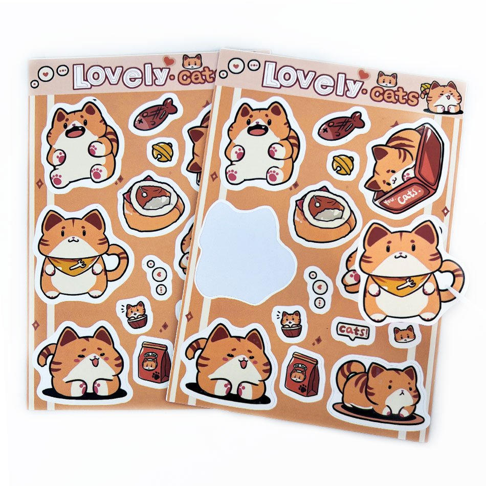 Private Waterproof Adhesive Vinyl Label Logo Cartoon Kiss Cut Sticker Glitter Paper Custom Printing Die Cut Sticker Sheet