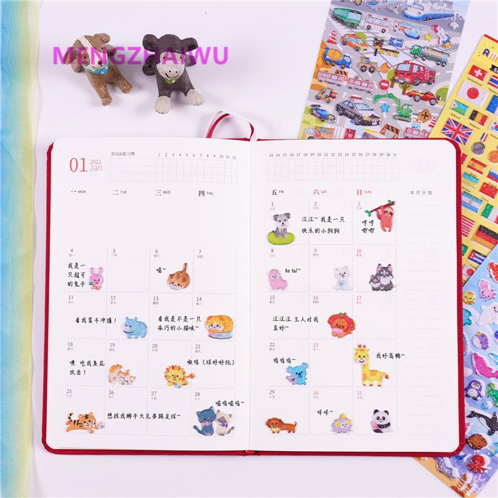 no stock best selling journal sticker stationery promotional gifts items for children cartoon animal car cute puffy stickers