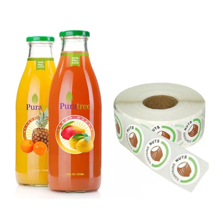 High Quality Private Printing Self-adhesive Sticker Roll Plastic Food Jar Custom labels for packaging