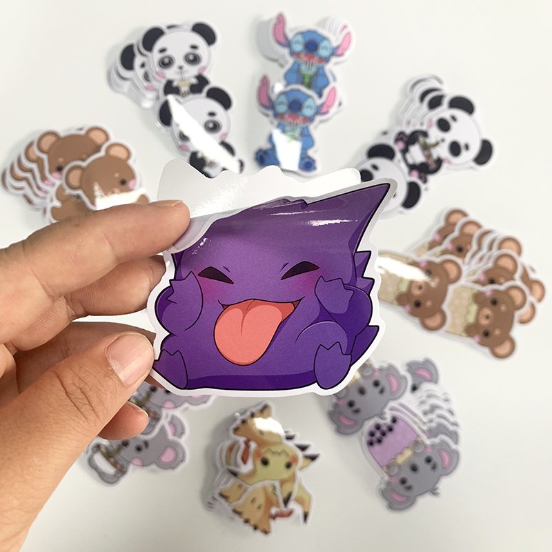 Kiss Cut Sticker Vinyl Custom logo Stickers Waterproof Cartoon Animal Cartoon Deco Stickers