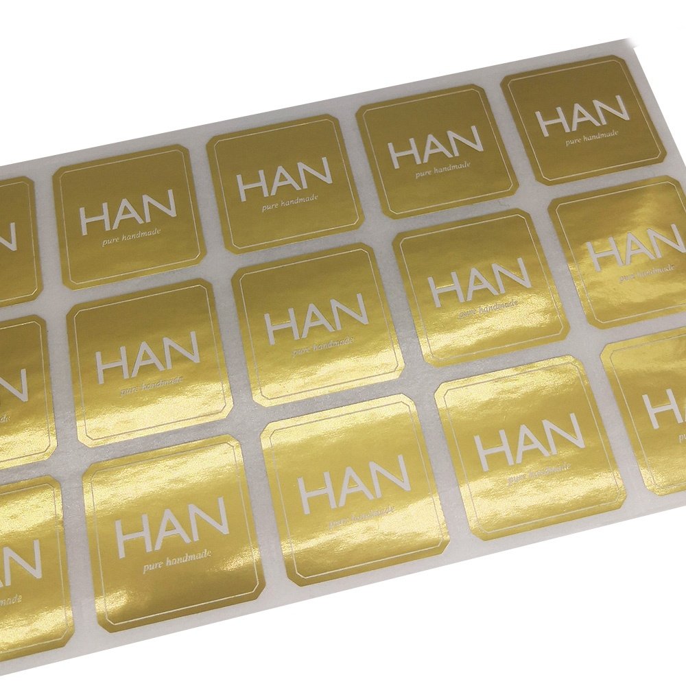 Custom Golden Foil Logo Round Gold Paper Label Sticker