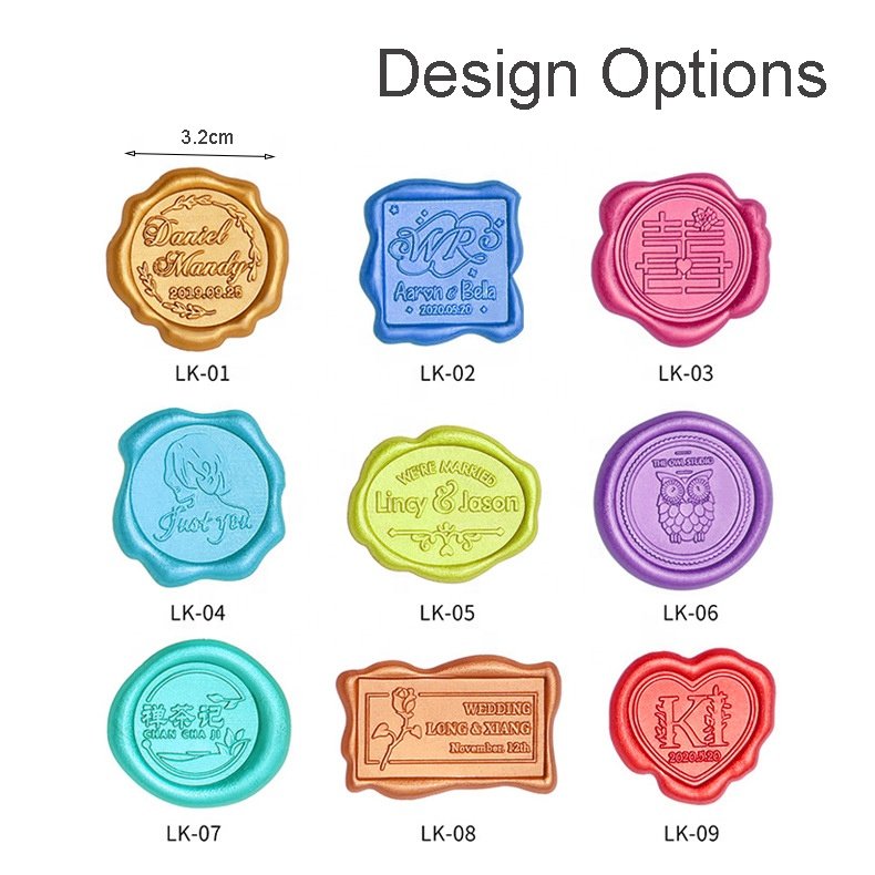 MorSun Self Adhesive Envelope Fire Paint Stamp Seal Stickers for Office Greeting Cards Wax Seal Sticker Labels