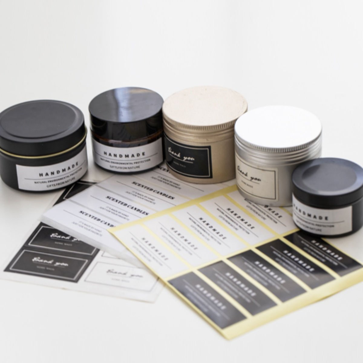 Custom high quality luxury gold foil candle private label sticker print waterproof vinyl packaging labels for candle jars
