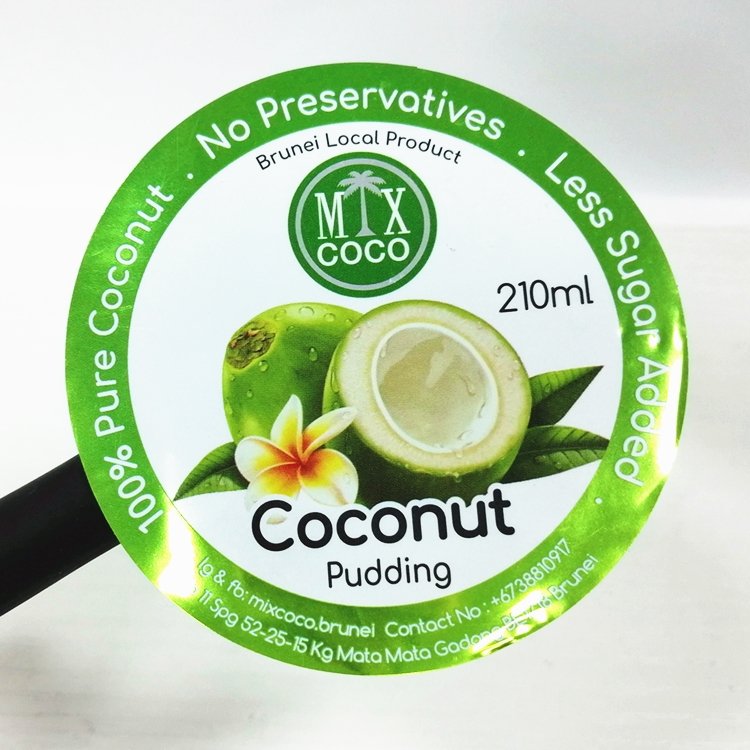 Customized Sheet Roll Glossy Silver Circle Lid Seal Plastic Beverage Drink Adhesive Logo Printing Color Dot Round Label Sticker