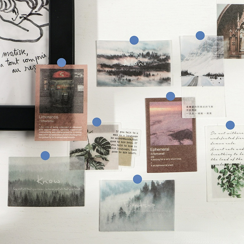 Creative Retro Sticker Pack DIY Decorative Stickers Student Kawaii Stationery Stickers