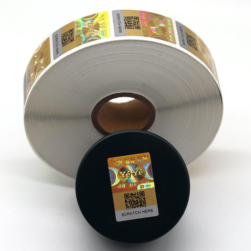 3D Custom Made Hologram Security Tamper Proof Sticker Serial Number with Unique QR Code