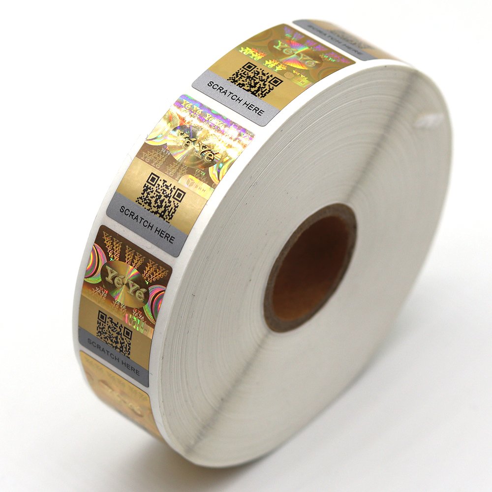 3D Custom Made Hologram Security Tamper Proof Sticker Serial Number with Unique QR Code