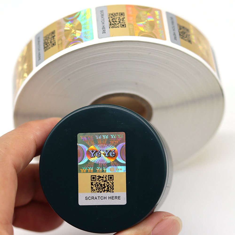 3D Custom Made Hologram Security Tamper Proof Sticker Serial Number with Unique QR Code