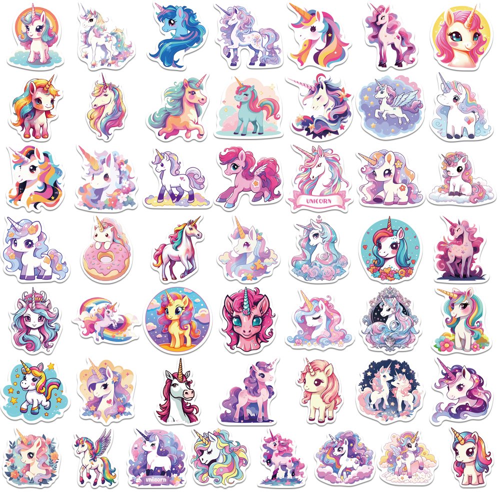 50PCS Cute Animal Waterproof Sticker Diy Phone Scrapbooking Water Cup Cartoon Children's Stationery School Supplies for Kids