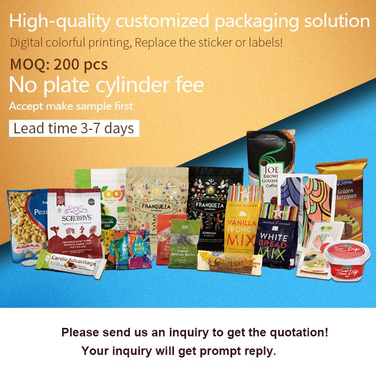 Custom Printable Food Grade 2000g Barrier Extra Large Mylar Bags With Sticker