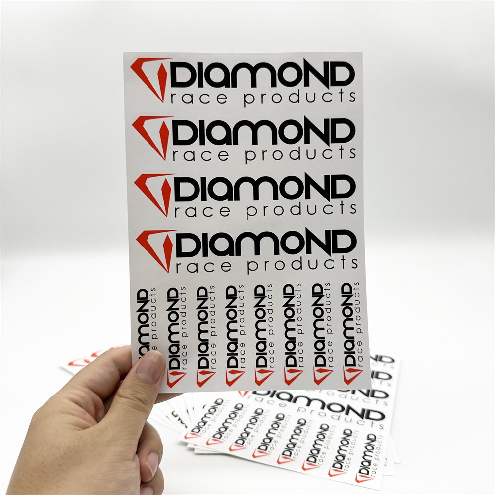 Brand Logo Vinyl Sticker Custom Color Self-Adhesive Label Set Sticker Sheets