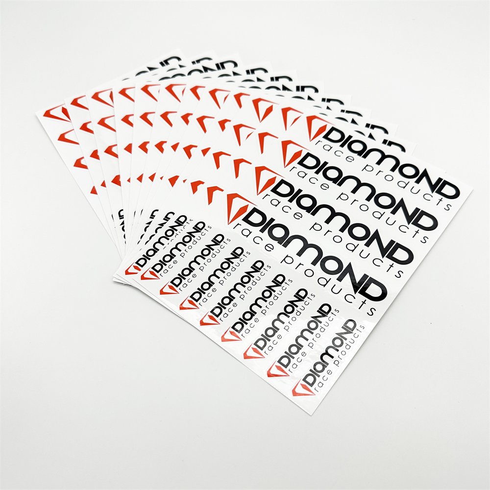 Brand Logo Vinyl Sticker Custom Color Self-Adhesive Label Set Sticker Sheets