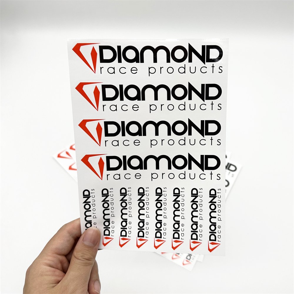 Brand Logo Vinyl Sticker Custom Color Self-Adhesive Label Set Sticker Sheets