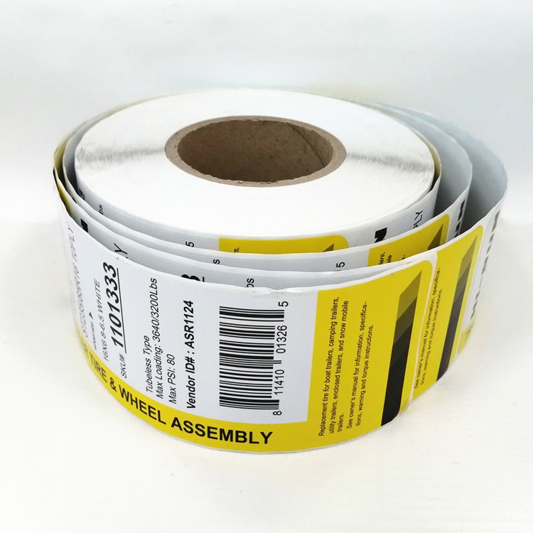 High Quality Waterproof PP Tire Labels, Self Adhesive Strong Adhesiveness Tyre Stickers, Rubber Tyre Label Maker